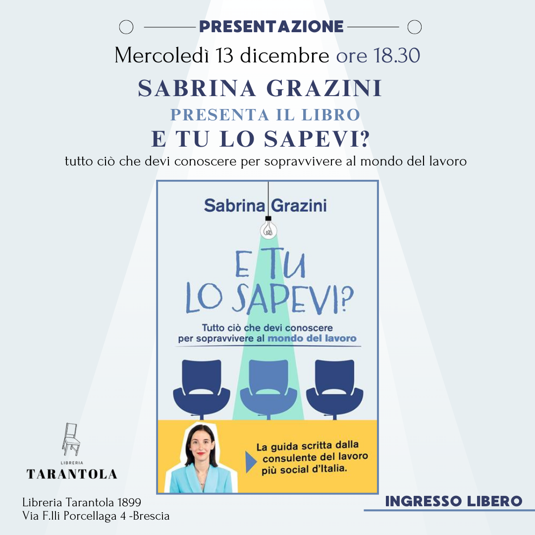 Presentazione del libro “E tu lo sapevi?” di Sabrina Grazini